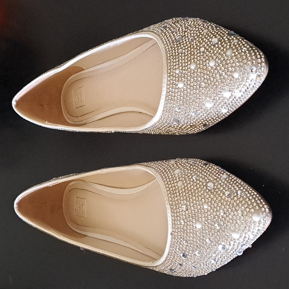 David's Bridal Embellished Flats